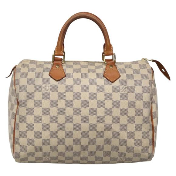 LOUIS VUITTON Damier Azur Speedy 30 Hand Bag N41533 LV Auth 89669 - Picture 2 of 16